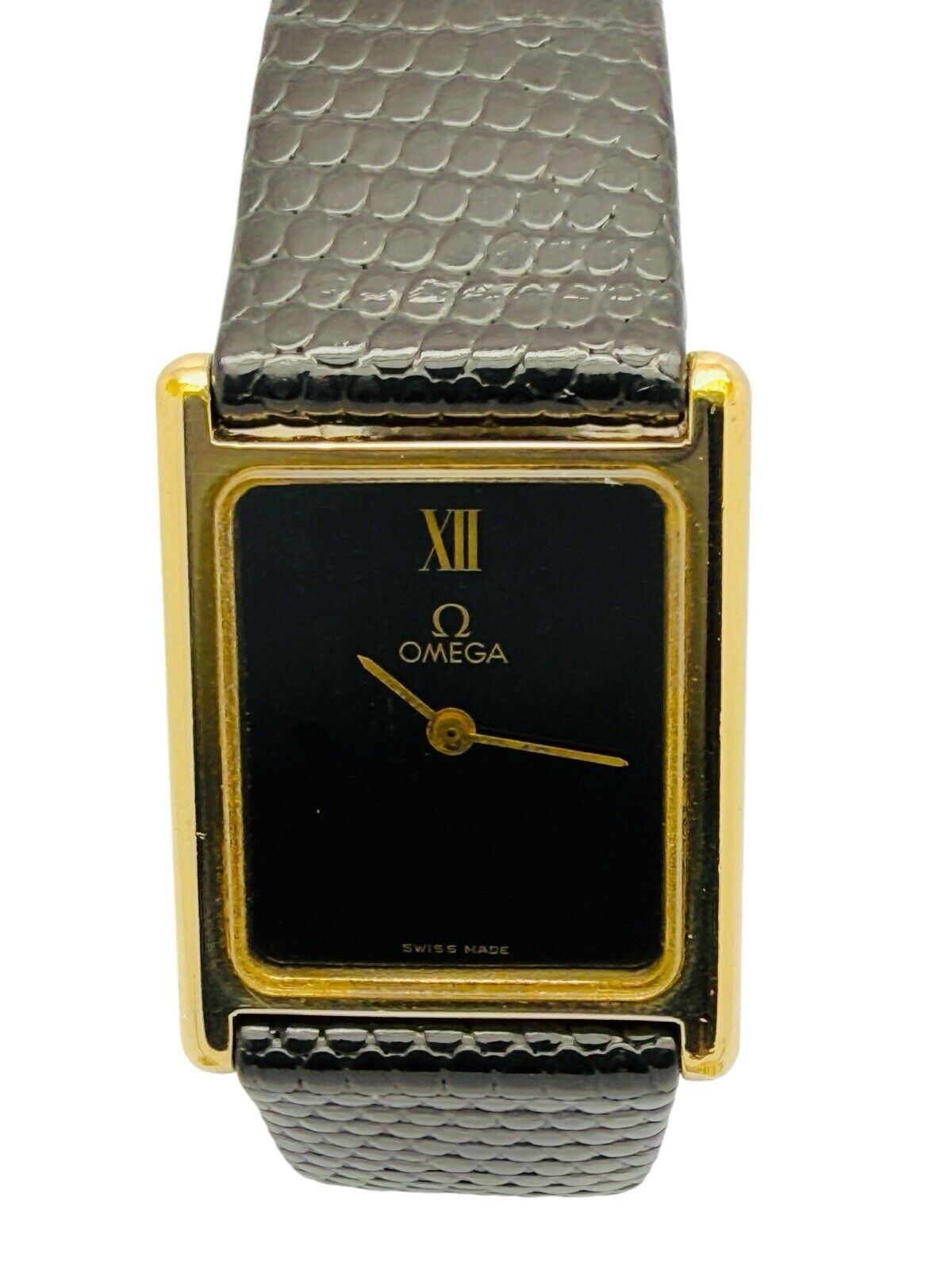 Vintage Omega Gold Plated Quartz 1983 Dress Watch With Box & Papers Ref.591.0027