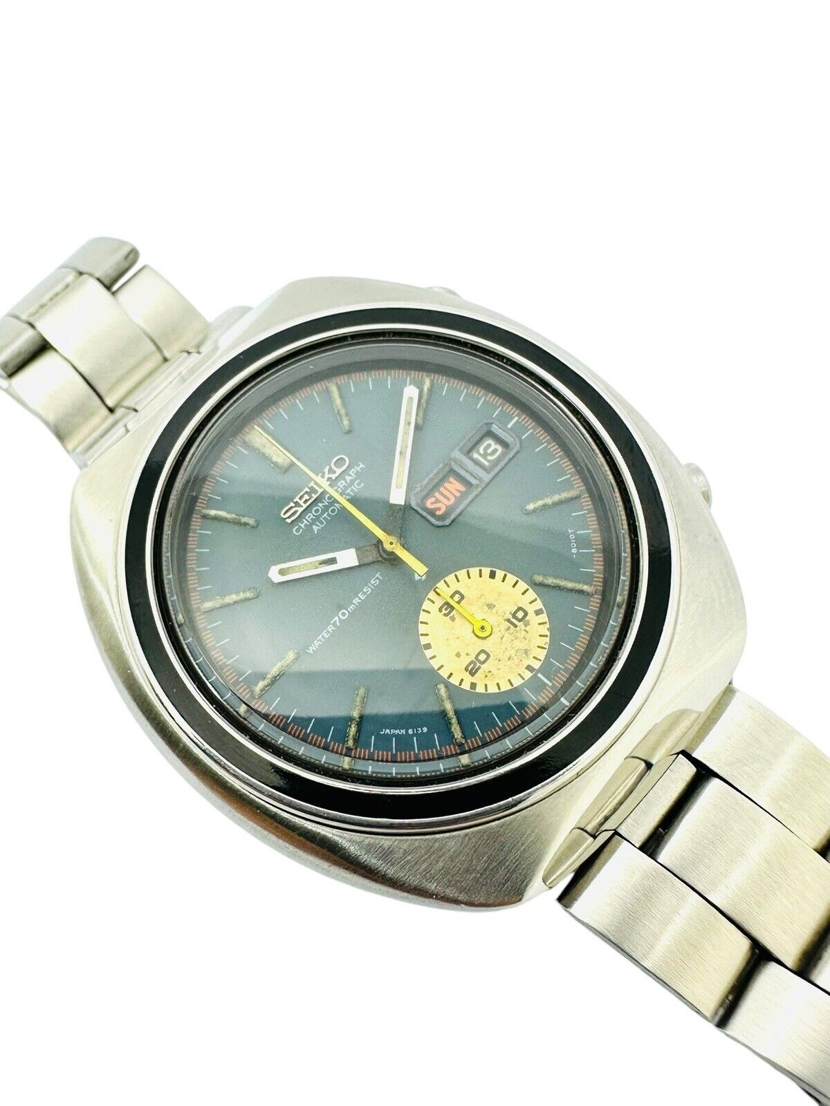 Vintage Seiko Chronograph Automatic Day-Date 1970’s Cal. 6139B SS 6139-8002.