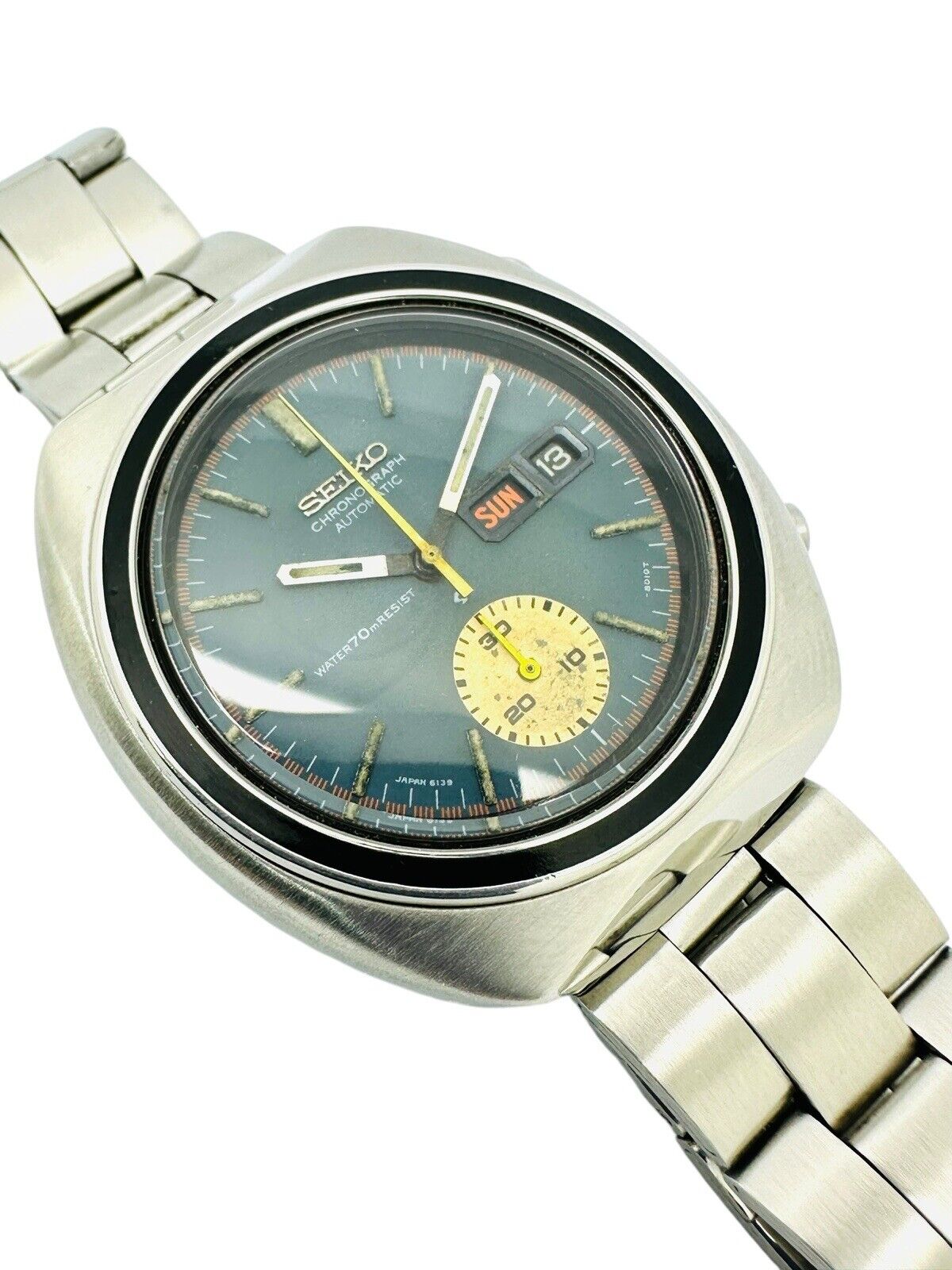 Vintage Seiko Chronograph Automatic Day-Date 1970’s Cal. 6139B SS 6139-8002.