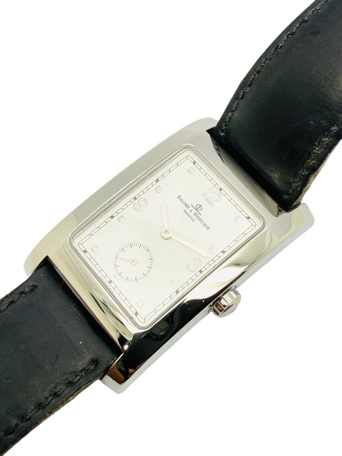 Baume & Mercier Hampton Sub Second Quartz White Stainless Steel Wrist Watch