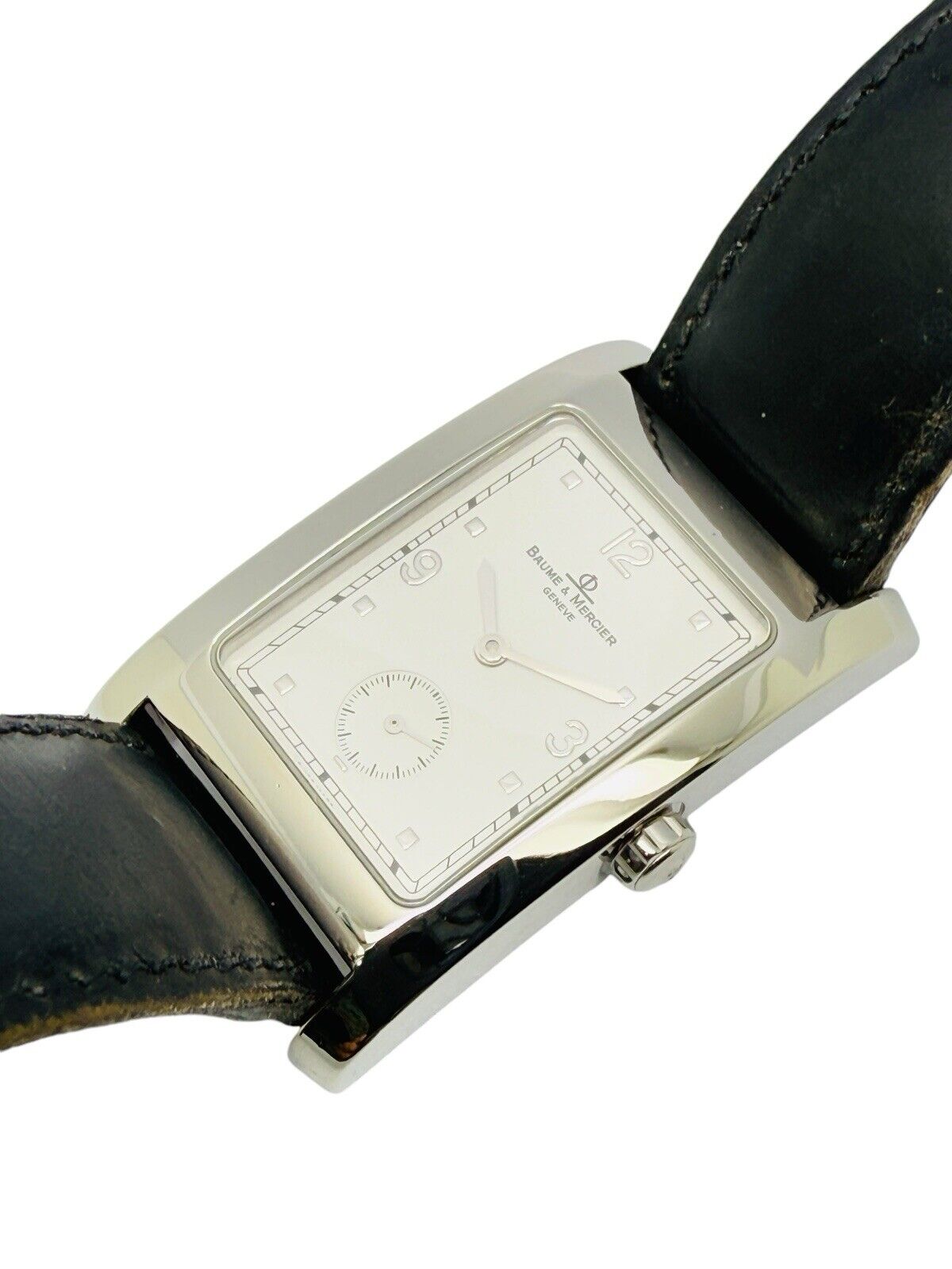 Baume & Mercier Hampton Sub Second Quartz White Stainless Steel Wrist Watch