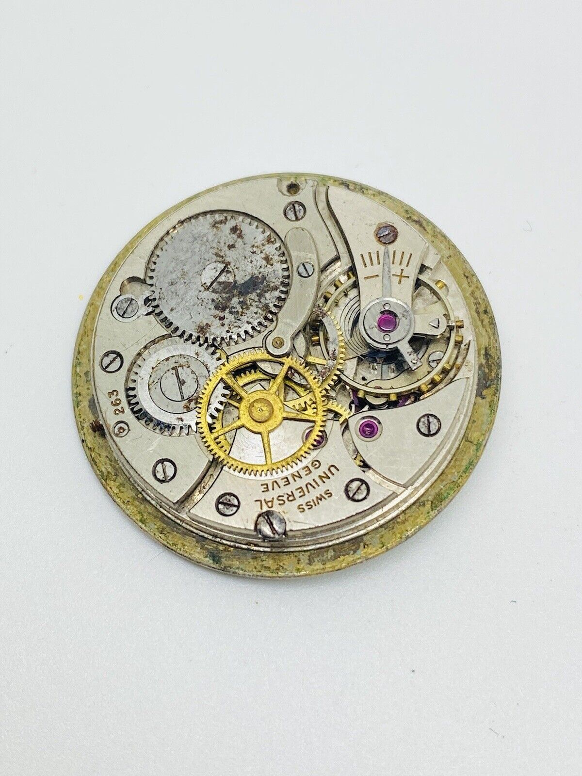 Universal Geneve Movement 263 Movement & Dial For Spares/Repairs  Or For Parts