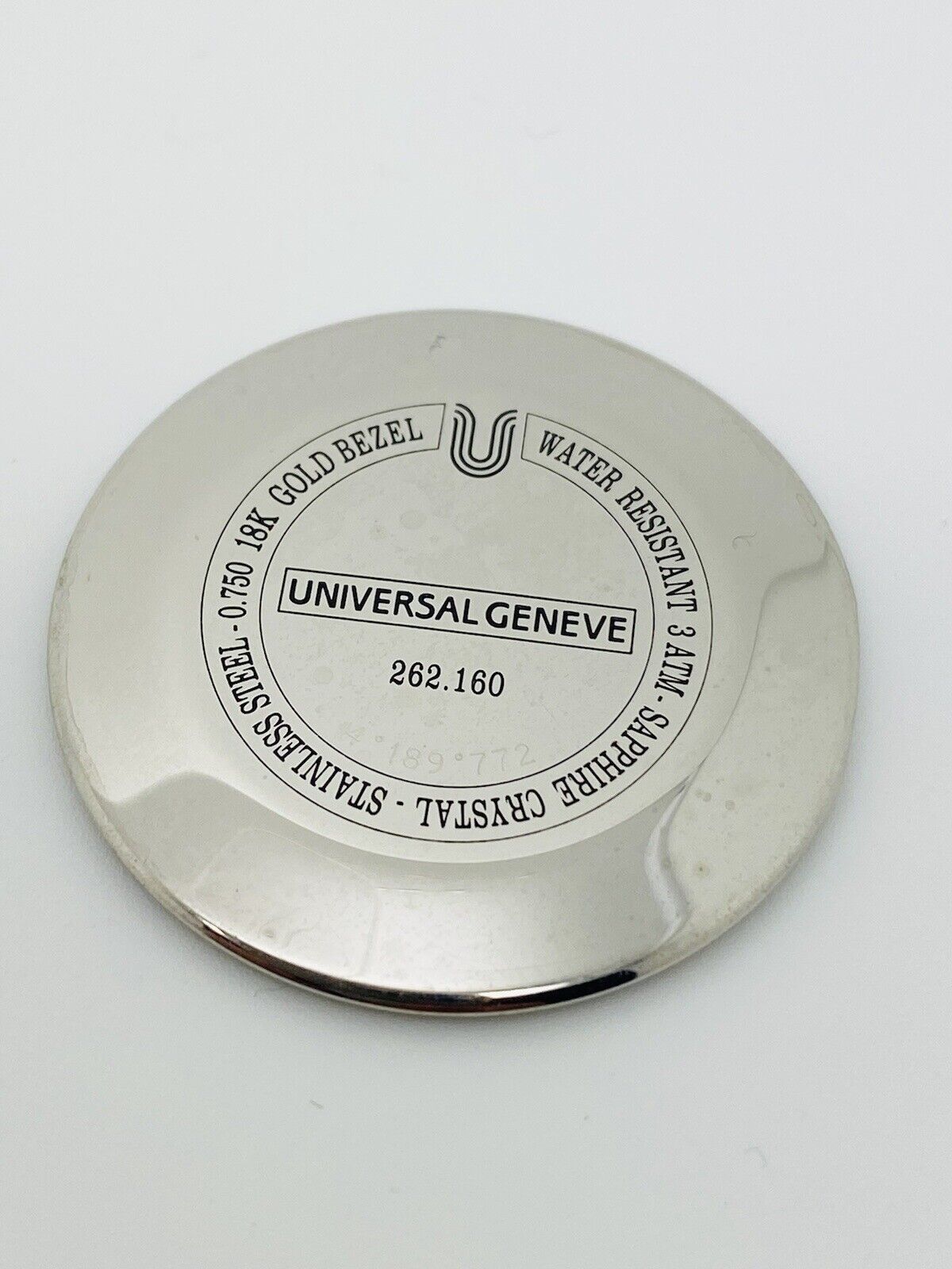 Universal Geneve Stainless Steel Original Case Back 262.160