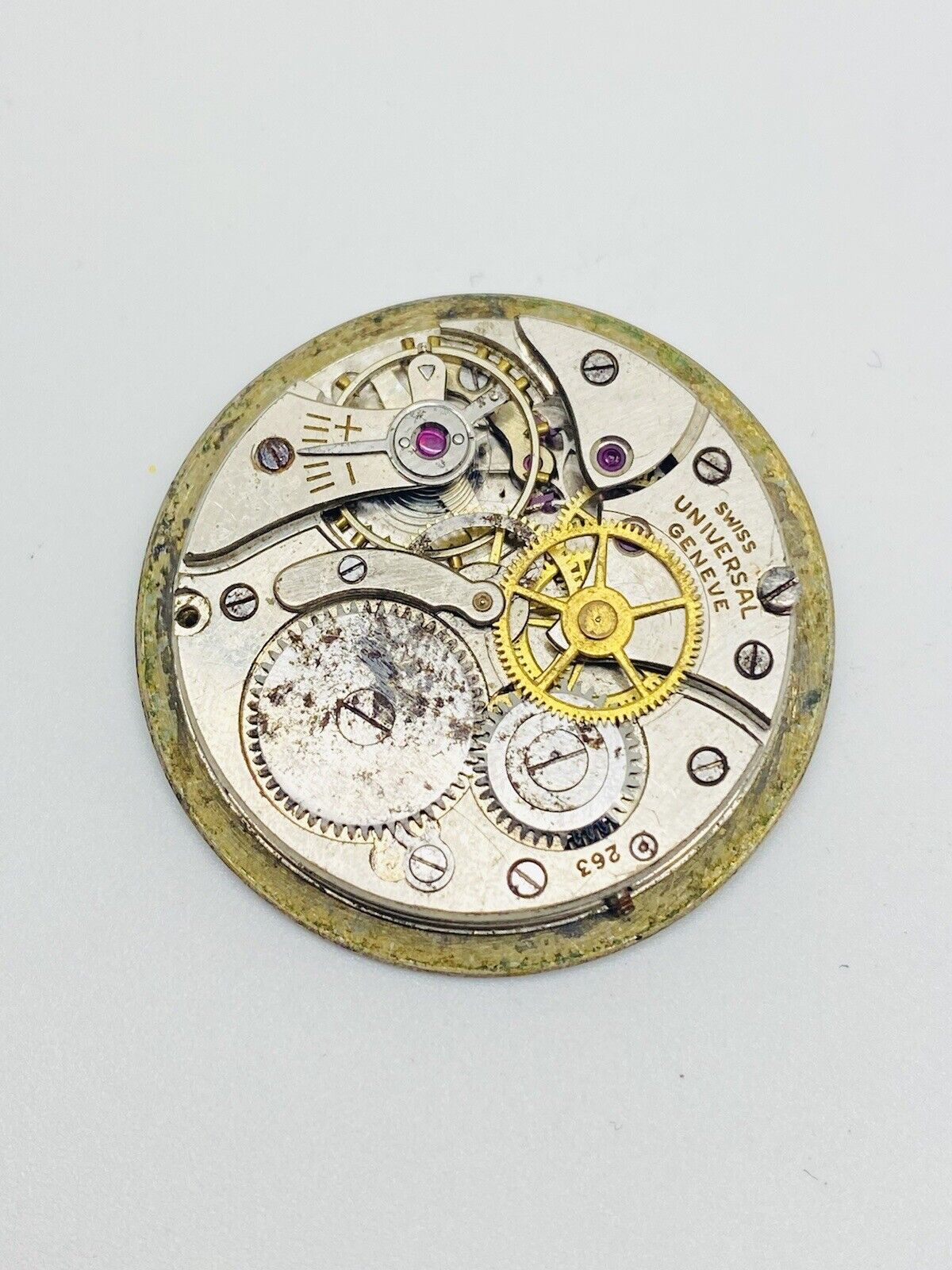 Universal Geneve Movement 263 Movement & Dial For Spares/Repairs  Or For Parts