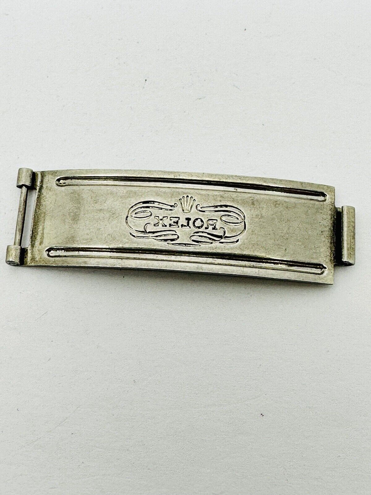 Vintage Rolex Stainless Steel Clasp Buckle Part For Rolex Riveted Bracelet 7205.