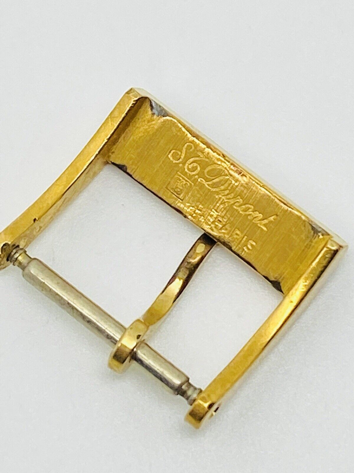 ST Dupont Gold Plated Clasp Buckle Width 16mm & For Strap End Size 14mm.