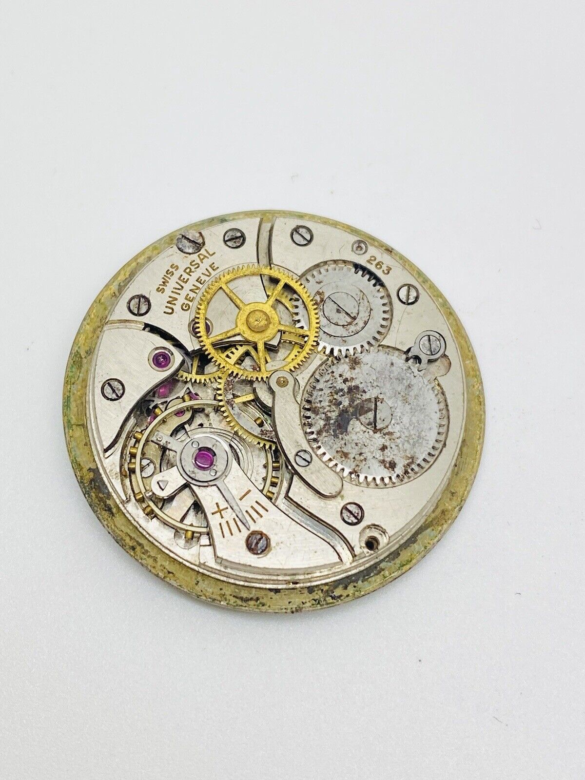 Universal Geneve Movement 263 Movement & Dial For Spares/Repairs  Or For Parts