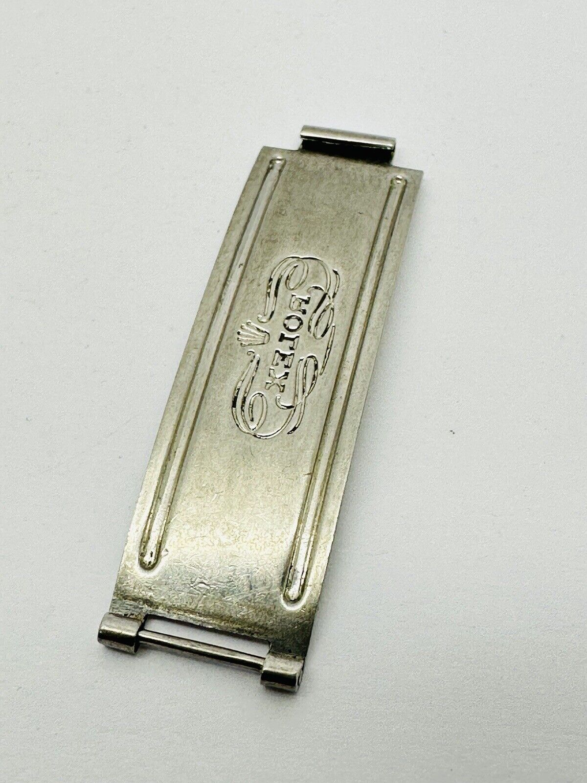 Vintage Rolex Stainless Steel Clasp Buckle Part For Rolex Riveted Bracelet 7205.